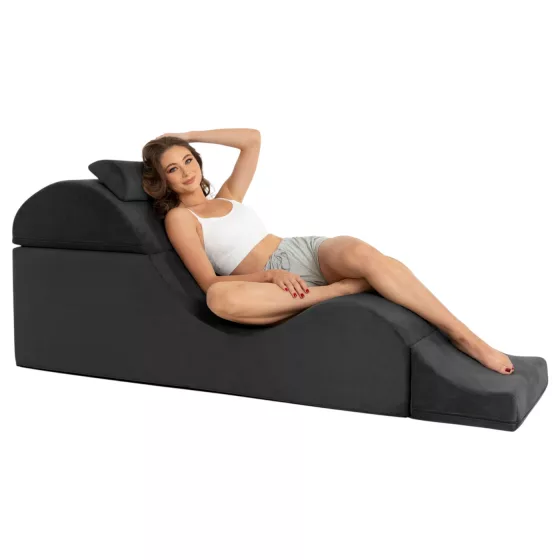 Liberator Aria Flip Chaise - variabilní tantra pohovka - 3dílná (černá)