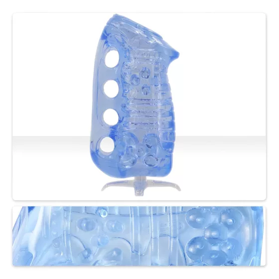 Fleshlight Fleshskins Grip Blue Ice - oboustranně otevřený masturbátor (modrý)