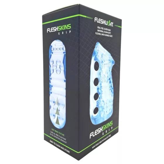 Fleshlight Fleshskins Grip Blue Ice - oboustranně otevřený masturbátor (modrý)