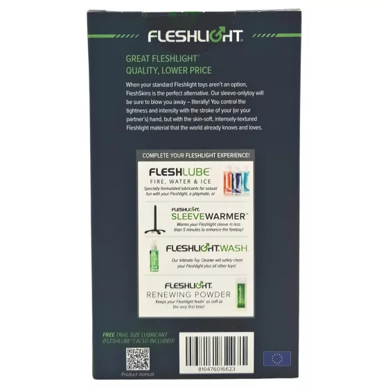 Fleshlight Fleshskins Grip Blue Ice - oboustranně otevřený masturbátor (modrý)