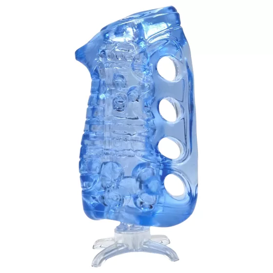 Fleshlight Fleshskins Grip Blue Ice - oboustranně otevřený masturbátor (modrý)
