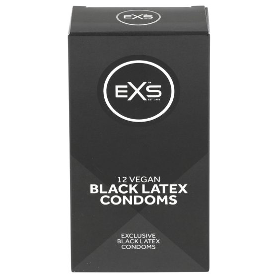 EXS Black - latexový kondom - černý (12 ks)
