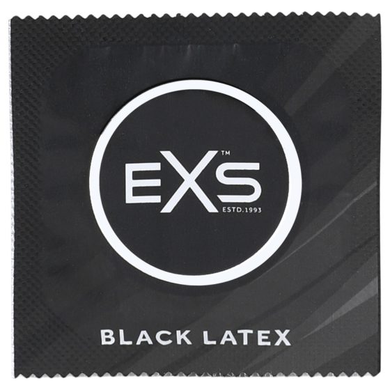 EXS Black - latexový kondom - černý (12 ks)