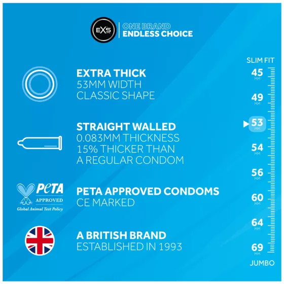 EXS Extra Thick - kondom se silnou stěnou (12 ks)