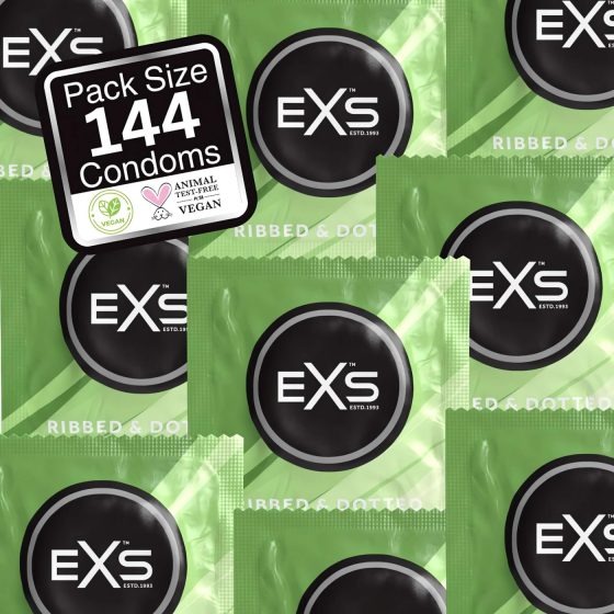 EXS Žebrované, tečkované a rozšířené – kondomy (144 ks)