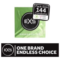   EXS Žebrované, tečkované a rozšířené – kondomy (144 ks)