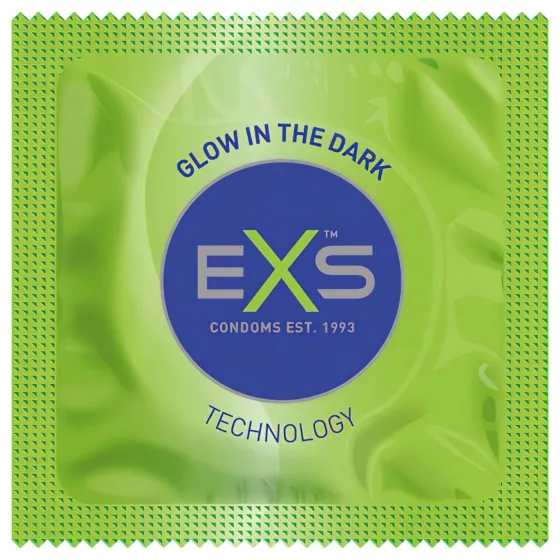 EXS - svítící kondomy - 100 ks
