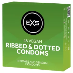   EXS Ribbed & Dotted - vroubkovaný, tečkovaný kondom (48 ks)