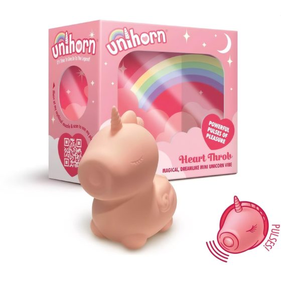 Unihorn Heart Throb - akumulátorový jednorožec dráždidlo klitorisu (růžové)