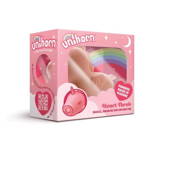 Unihorn Heart Throb - akumulátorový jednorožec dráždidlo klitorisu (růžové)