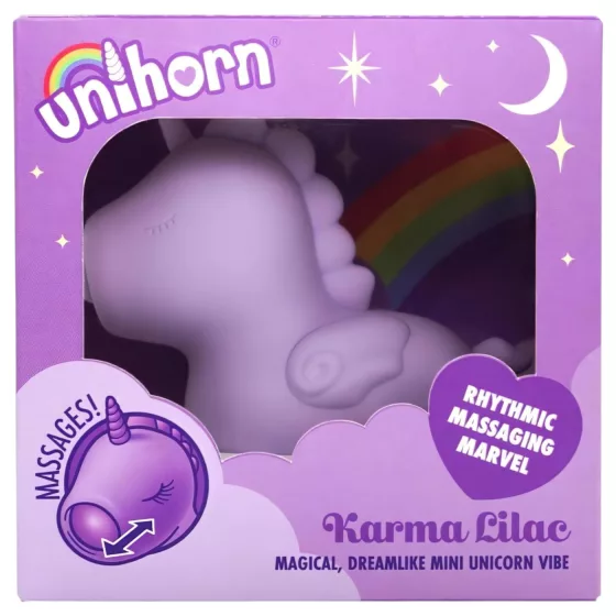 Unihorn Karma - nabíjecí vibrátor na klitoris ve tvaru jednorožce - fialový