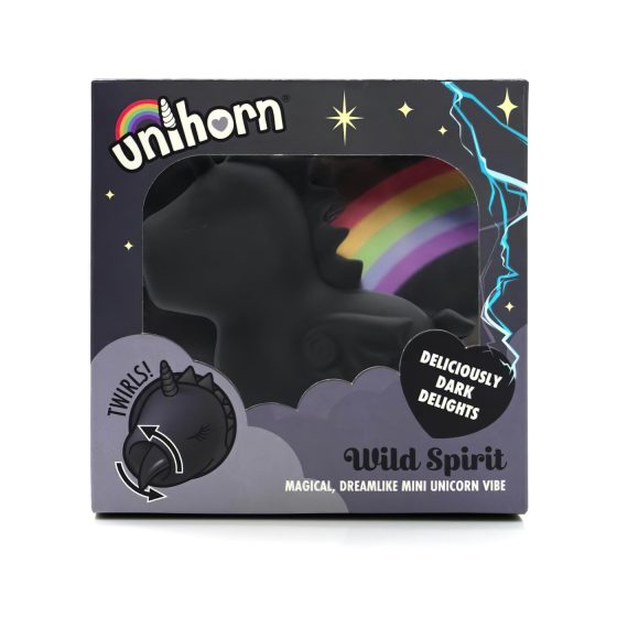 Unihorn Wild Spirit - akumulátorový jednorožec stimulátor klitorisu (černý)