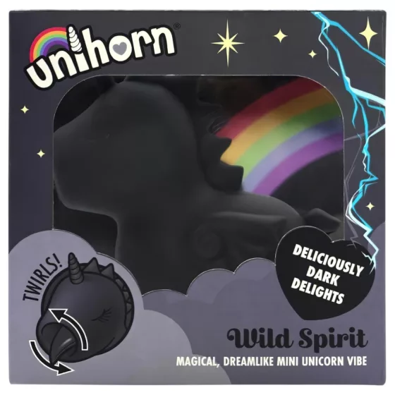 Unihorn Wild Spirit - vibrační stimulátor klitorisu - černý, dobíjecí