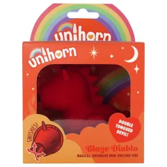   Unihorn Blaze Diablo - vibrátor na klitoris - dobíjecí - červený