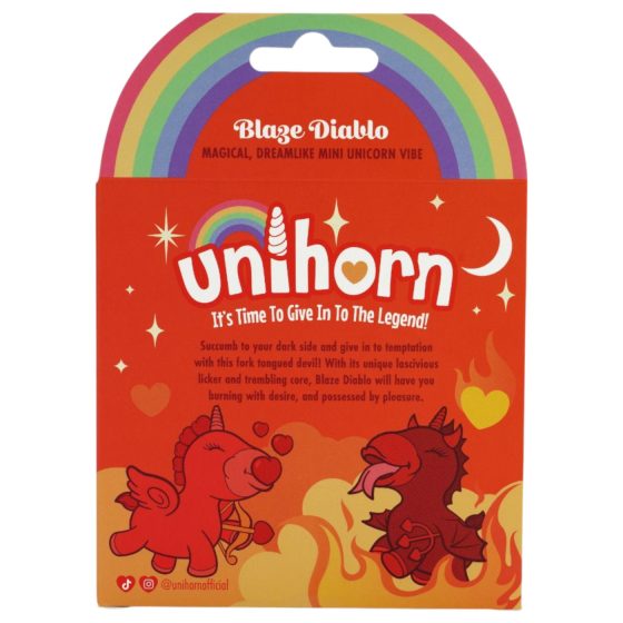 Unihorn Blaze Diablo - nabíjecí jednorožec stimulátor klitorisu (červený)
