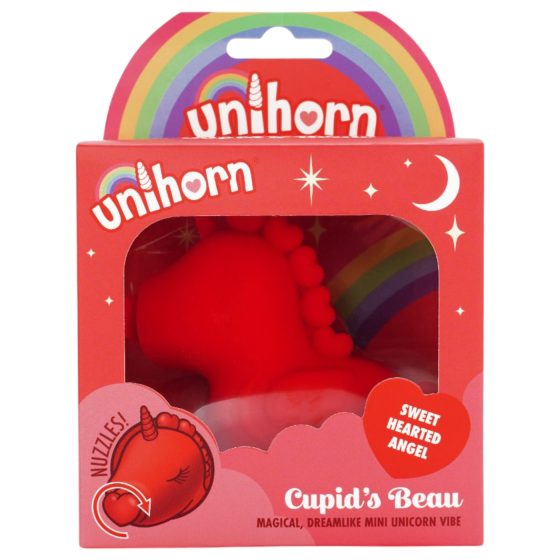 Unihorn Cupidův Krasavec - akumulátorový jednorožec na klitoris (červený)