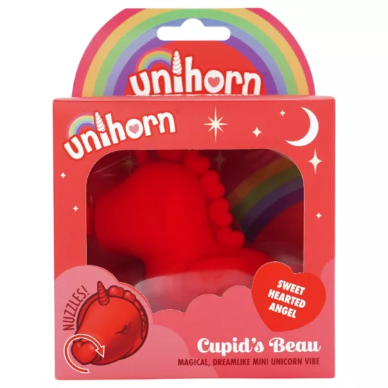 Unihorn Cupid's Beau - vibrační stimulátor klitorisu - dobíjecí silikon červený