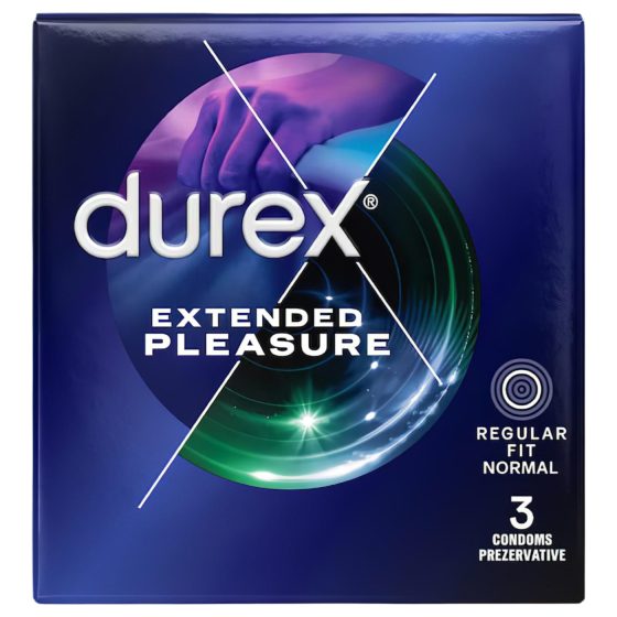 Durex Extended Pleasure - prezervativy s prodlouženým účinkem - 56 mm - 3 ks