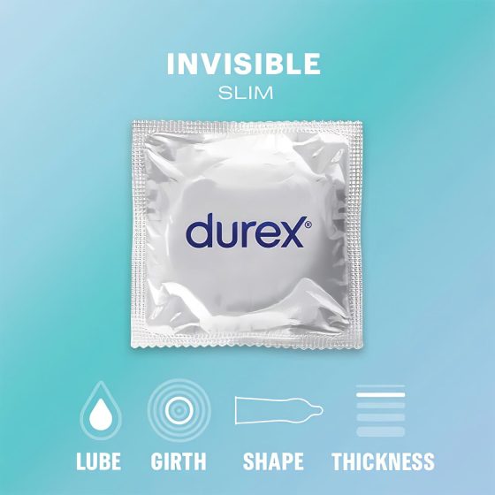 Durex Invisible Slim - tenké kondomy - 10 ks