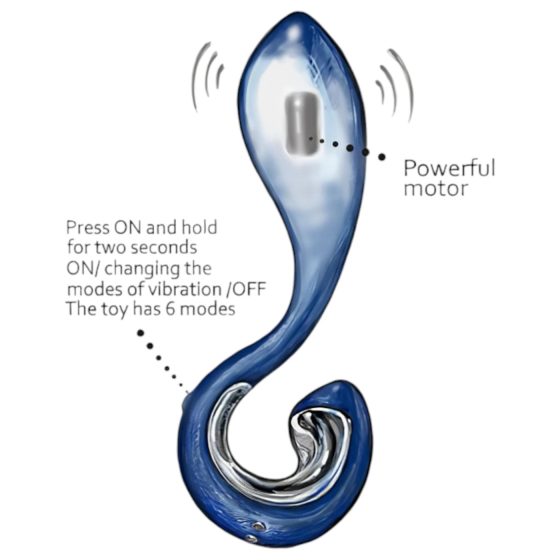 G-Vibe G-Pop 2 - akumulátorový, vodotěsný G/P bodový vibrátor (modrý)