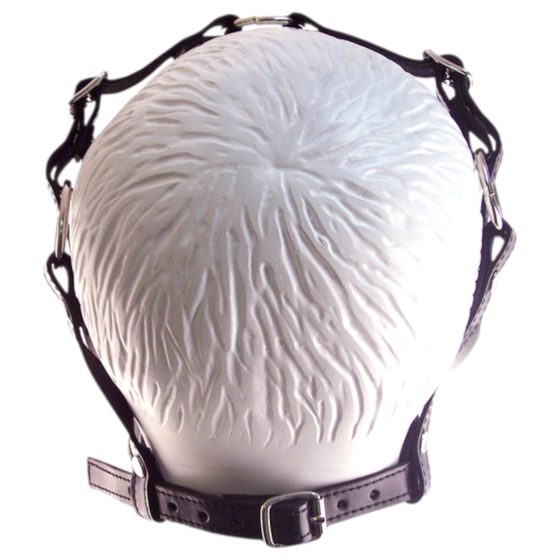 Rouge - maska na oči a roubík - pravá kůže - černá