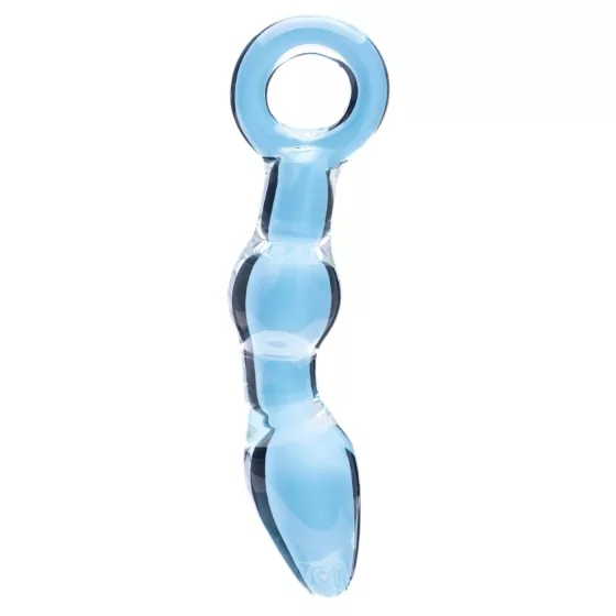 Clarity Utopian Mystique - anální dildo z rýhovaného skla (průhledné)