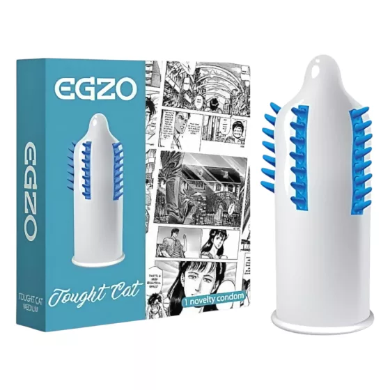 Egzo Tough Cat - kondom s nopky a štětinami - 1 ks