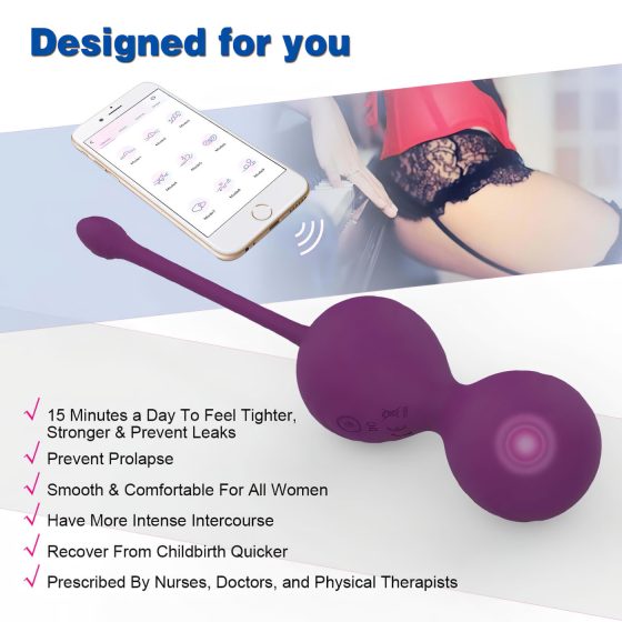 Lonely Winni - vibrační vajíčko s aplikací - růžové