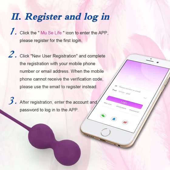 Lonely Winni - vibrační vajíčko s aplikací - růžové