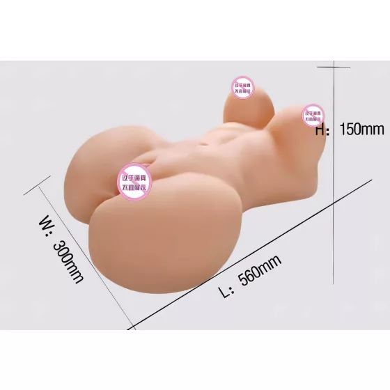 Lonely Fuck Me Silly - realistický masturbátor ženské torzo - přírodní