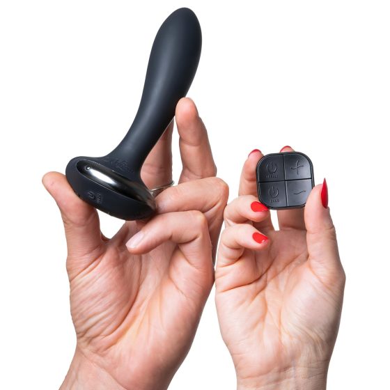 HOT Octopuss PleX s flexem - rádiový anální vibrátor (černý)