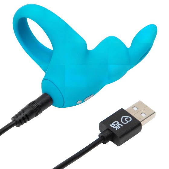Happyrabbit Cock - akumulátorový vibrační kroužek na penis (modrý)