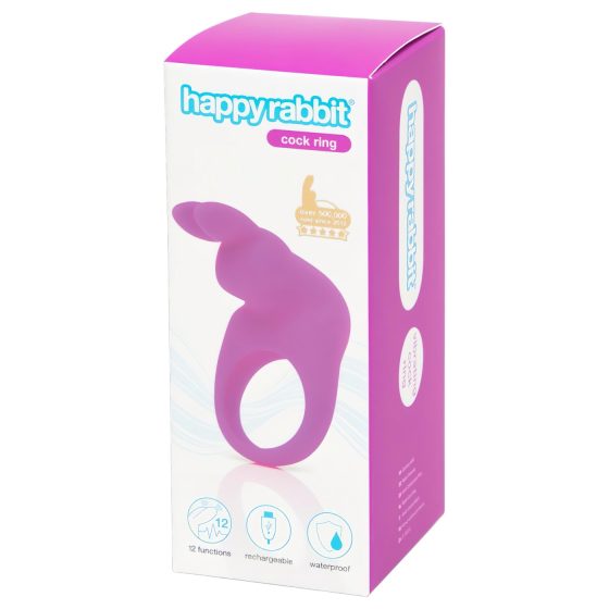 Happyrabbit Cock - vibrační erekční kroužek s akumulátorem (fialový)