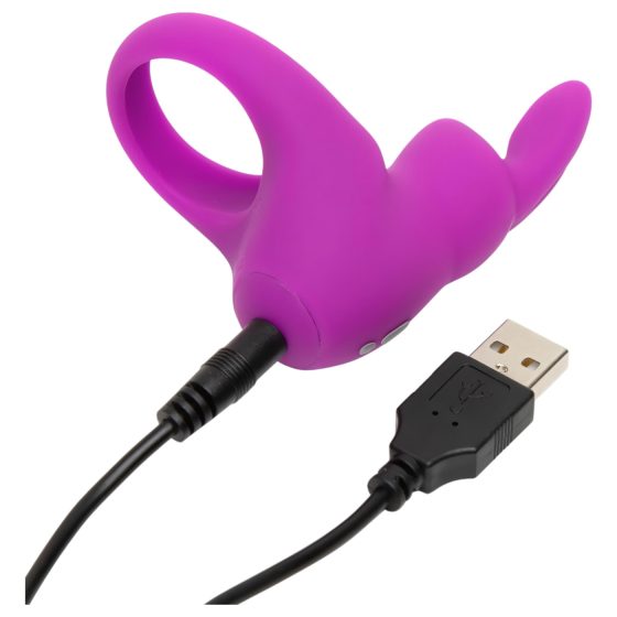 Happyrabbit Cock - vibrační erekční kroužek s akumulátorem (fialový)