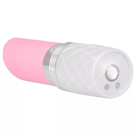 Pillow Talk Lusty - akumulátorový, jazýčkový tyčový vibrátor (bílý-růžový)