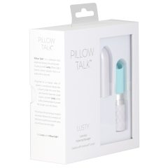   Pillow Talk Lusty - dobíjecí vibrátor s jazykovou hůlkou (tyrkysový)