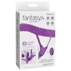   Pipedream Fantasy For Her - nositelné dildo s vestavěným vibrátorem na G‑bod (fialové)
