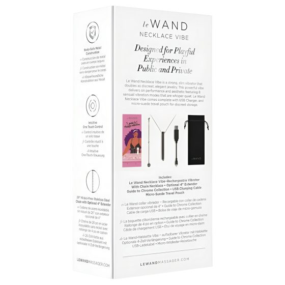 le Wand - luxusní náhrdelník s vibrátorem - (černý)