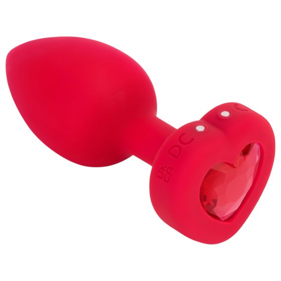 b-vibe heart - dobíjecí, bezdrátový anální vibrátor (červený)