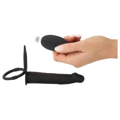   Black Velvets Double F - připínací anální vibrátor (černý)