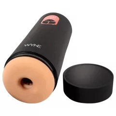   WYNE 07 - masturbátor s vibrací a sáním - akumulátorový - černý