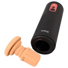 WYNE 08 - akumulátorový pohyblivý masturbátor (černý)