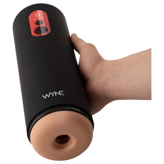 WYNE 08 - akumulátorový pohyblivý masturbátor (černý)