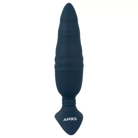 ANOS - rádiový, tlačný anální vibrátor (modrý)