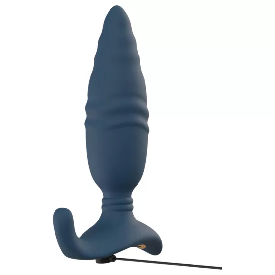 ANOS - rádiový, tlačný anální vibrátor (modrý)