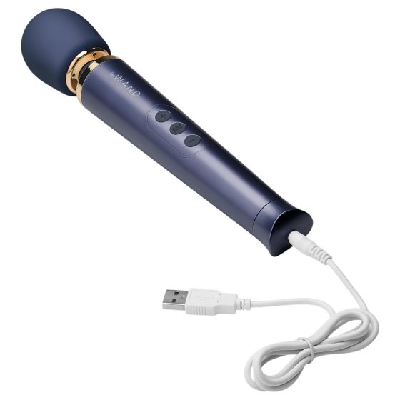 Le Wand Petite - exkluzivní dobíjecí masážní vibrátor (modrý)