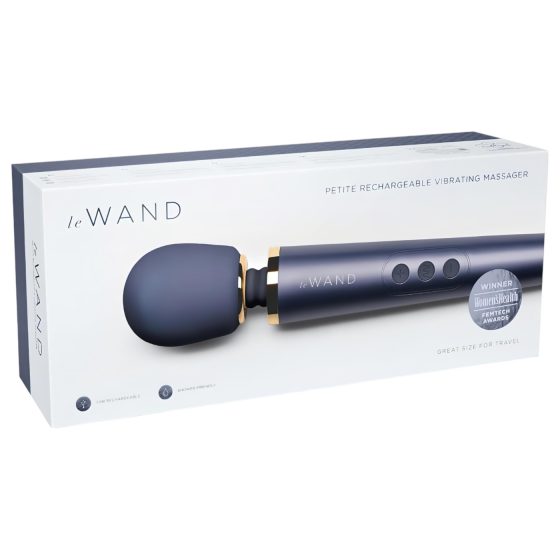 Le Wand Petite - exkluzivní dobíjecí masážní vibrátor (modrý)