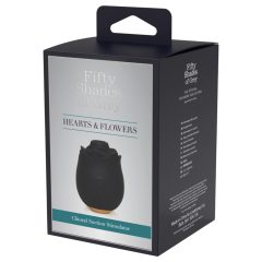   Fifty Shades of Grey - růžový vibrátor s vlněním vzduchu - černý