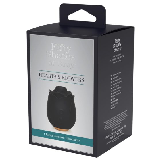 Fifty Shades of Grey - růžový vibrátor s vlněním vzduchu - černý