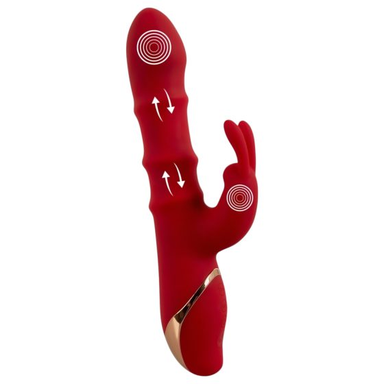 You2Toys Rabbit - pohyblivý vibrační kroužek (červený)